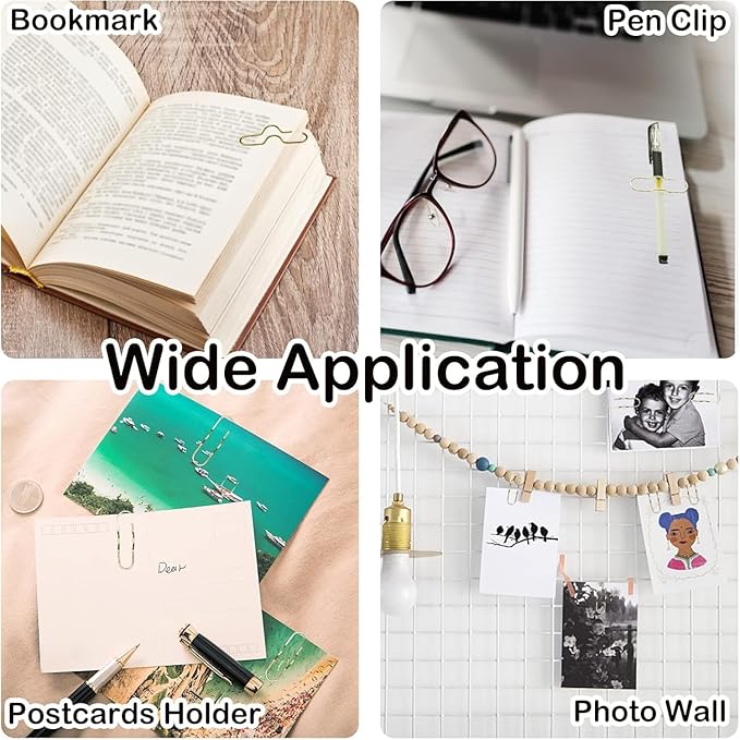 18 Pack Metal Pen Clips and Holders for Notebooks Papers Paperclip Clips School Office Supplies