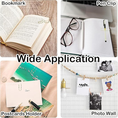 18 Pack Metal Pen Clips and Holders for Notebooks Papers Paperclip Clips School Office Supplies