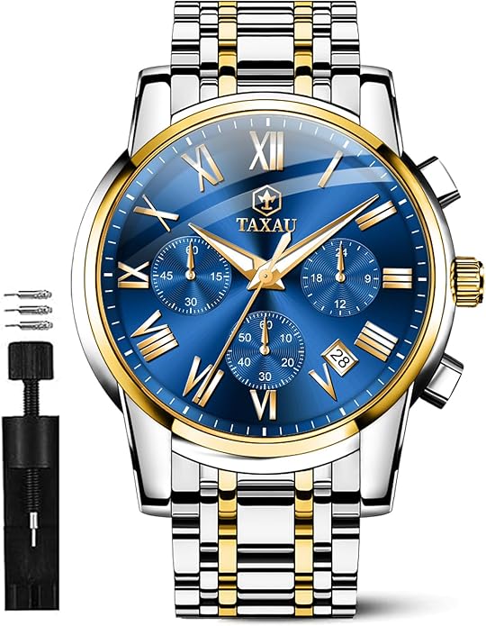 Mens Silver Watch Luxury Minimalist Dress Watch Classic Waterproof Watches for Men Analog Quartz Stainless Steel Men's Wrist Watches with Date Luminous Relojes para Hombres