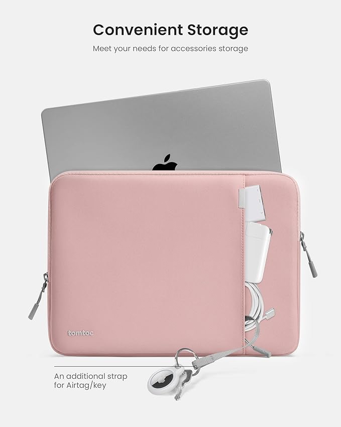 tomtoc 360 Protective Laptop Sleeve for 14-inch MacBook Pro M5/M4/M3/M2/M1 Pro/Max A3434 A3112 A3401 A3185 A2992 A2918 2025-2021, Water-Resistant Case Bag with Accessory Pocket for 13.8 Surface Laptop