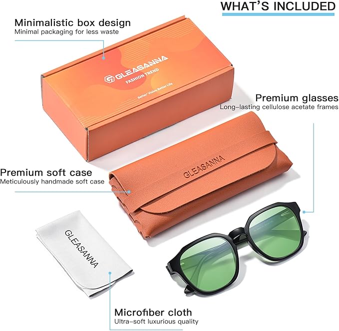 Sleep Glasses for 99.9% Blue Light Glasses Dual AR Coatings Green Lens for Computer Gaming Reduce Eyestrain