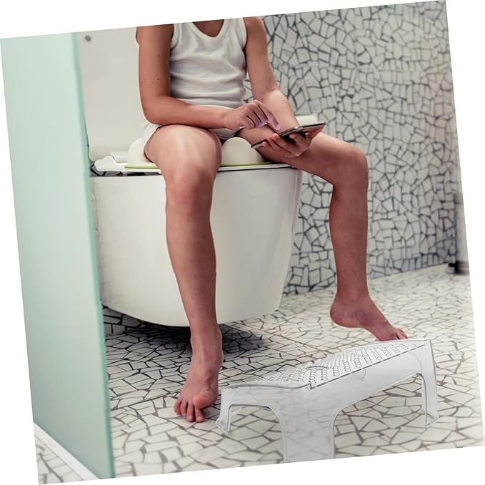 Ergonomic Plastic Foot Rest Stool for Adults Under Desk Foot Supporting Stool Angle Footstool for Office and Home Use Relieves Leg and Back Fatigue