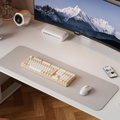 55x24 Inches Height Adjustable Electric Standing Desk with 2 Hooks for Home Office, Ergonomic Sit Stand up Desk with Splice Board, White