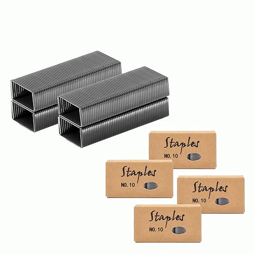 NatSumeBasics 4000 Black Staples - #10 Small Colored Staples for Mini Stapler, Smaller Than Standard Staple (Black)