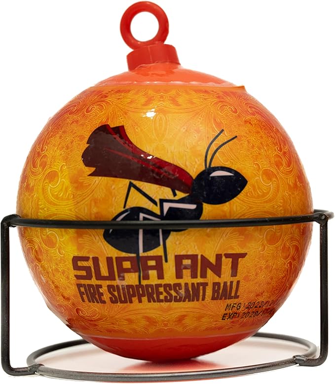 Supa Ant Fire Safety Ball as Fire Blanket for Home and Kitchen – Fire Protection Device for House, Office, Garage, Car