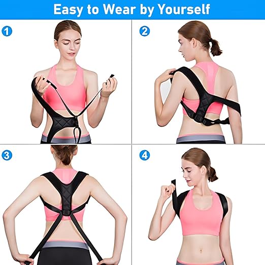 Posture Corrector for Women and Men, Back Straightener Posture Brace Corrector, Upper Back Brace Adjustable Posture Corrector for Back Pain Relief, Corrector de Postura para Hombre Mujer (S)