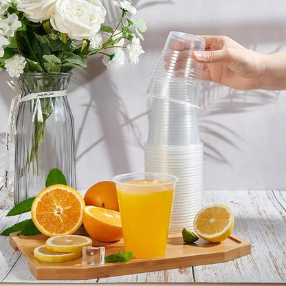 Lilymicky 1000 PACK 12 oz Clear Plastic Cups, Cold Disposable Party Drinking Cups for Parties, Picnic, BBQ & Events