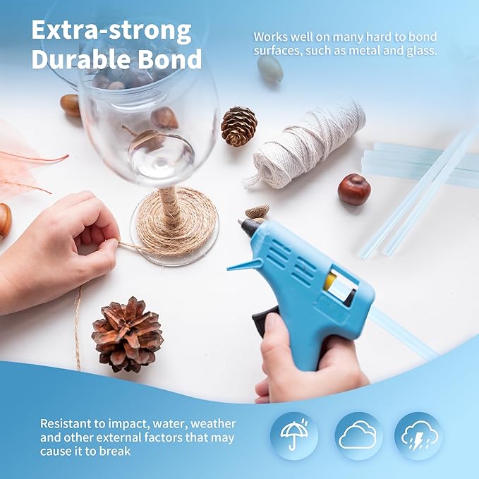 MATUFF Hot Glue Sticks Full Size, 0.43” Dia x 8” Long, 52 Pcs EVA Clear Hot Melt Glue Gun Sticks, Multipurpose Glue Sticks Bulk for Kids Adults Crafting Sealing Repairing Festival Decoration