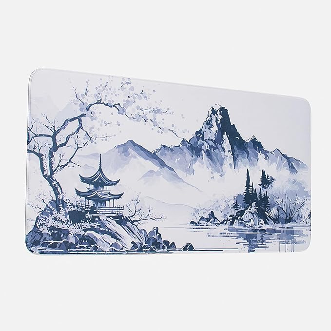Large Mouse Pad, Japanese Desk Mat Extended Non-Slip Keyboard Mouse Pad Waterproof Office Desk Pad 23.6" x 11.8" Anime Mouse Pads Desktop Protector for Office and Home