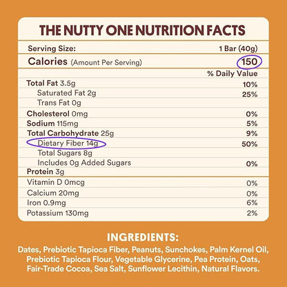 Harken Sweets The Nutty One, Oat Milk Chocolate Candy Bars with Peanuts and Date Caramel, Sweetened with Dates and No Sugar Added, High Fiber, Gluten-Free, Plant-Based, 12 Bars