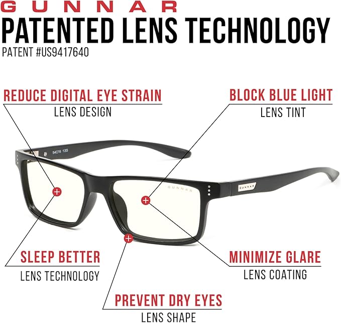 Gunnar - Blue Light Reading Glasses - Blocks 65% Blue Light - Vertex