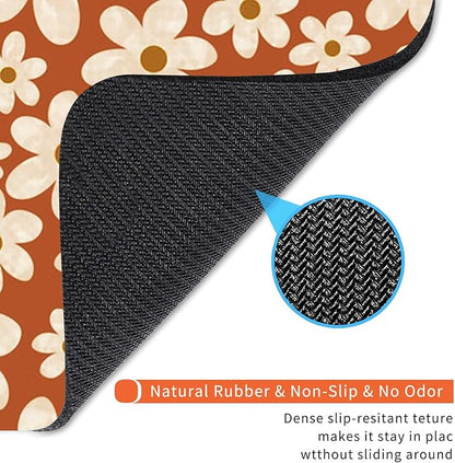 Square Mouse Pad Cute Flowers, Personalized Premium-Textured Custom Mouse Mat Design, Washable Mousepad Cloth, Non-Slip Rubber Base Computer Mouse Pads for Wireless Mouse