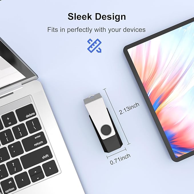 TOPESEL 32GB Flash Drive 5 Pack Bulk, USB2.0 Thumb Drive USB Stick for Data Storage Backup, Jump Drive Pen Drive Zip Drive Memory Stick with Indicator, USB Storage Flash Drive Swivel Design