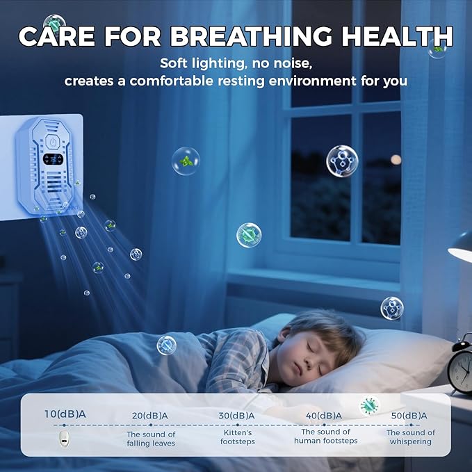 Air Ionizers for Home, Negative Ion Air Purifier - Ultra Quiet Plug In Air Freshener for Bedroom Office Kitchen Basement - Portable Mini Air Cleaner (Gem, 4 PCS)