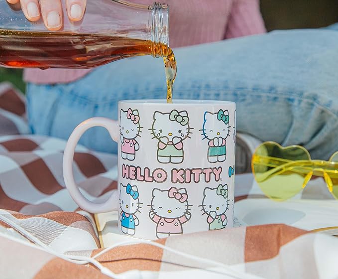 Silver Buffalo Sanrio Hello Kitty Various Emotions and Poses Mug, 20 Ounces