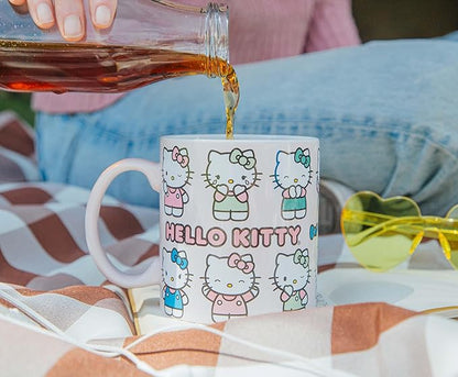 Silver Buffalo Sanrio Hello Kitty Various Emotions and Poses Mug, 20 Ounces