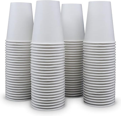 Paper Cold Cups for Juice & Soda 12 oz Made in USA | Food-Grade Bulk 1000 Count Cups for Restaurants | 12 Ounce Recyclable Disposable White Cups for Cold Fountain Drinks & Smoothies
