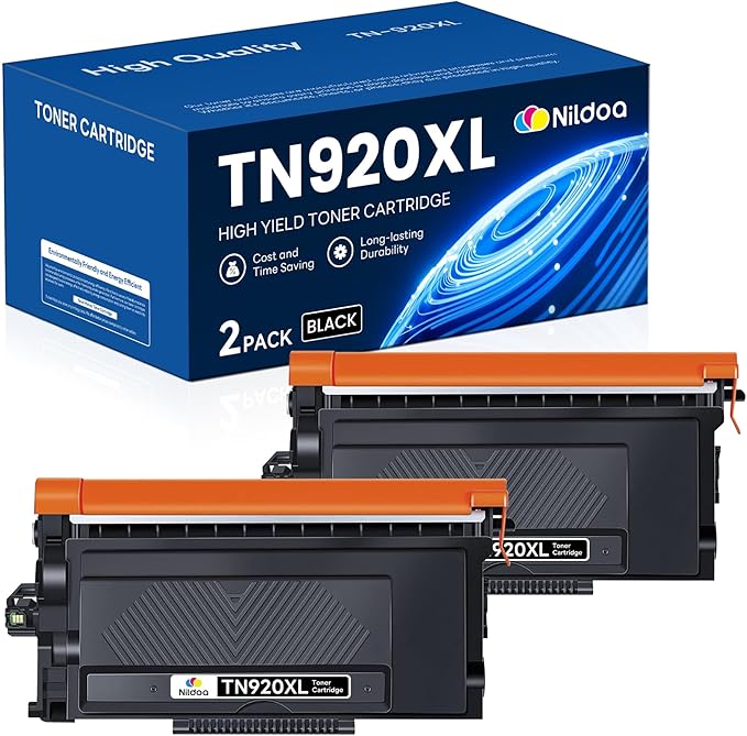 TN920XL Toner Cartridge 2 Pack Replacement for Brother TN920XL TN-920XL HL-L5210DW HL-L6210DW MFC-L6810DW Printer Ink Black High Yield with Chip, TN920XL2PK