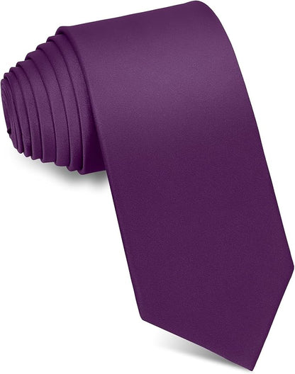 Men's Ties Solid Pure Color 3.15" (8CM) Necktie Plain Formal Business Wedding Black Ties For Men