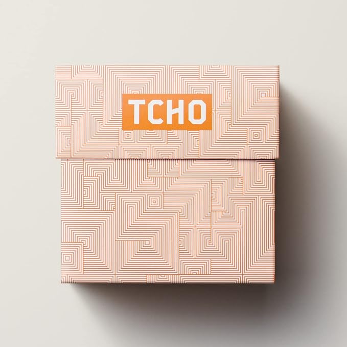 TCHO Organic Milk Chocolate Gift Box – 100% Plant-Based% Vegan - Gourmet Selection of Choco Latte, Hazel Nuts, and Toffee Time - Gluten-Free, Soy-Free, Pure Cacao Bars - 6 Bars
