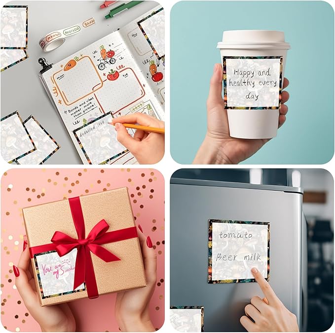 Sticky Notes 3x3 Inches, 2 Pack Cute Colorful Bright Self-Stick Note Pads, Easy to Post for Home, Office, Notebook, Meeting Luxuious Mushroom