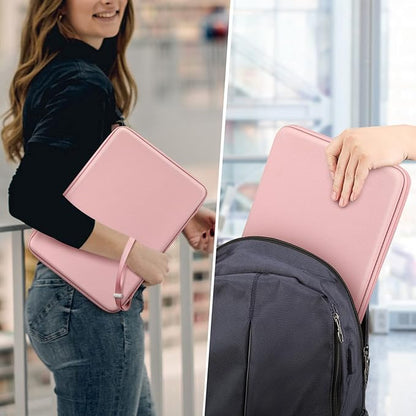 FINPAC Hard Laptop Sleeve Case for 13 inch MacBook Air M4 2025 M3 2024, 14 inch MacBook Pro M5/M4/M3/M2 A3401 A3185 A2918 A2992, 13'' Air/Pro, Waterproof Case for Dell, Surface Laptop, HP, Acer, Pink
