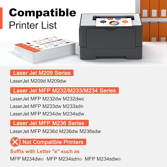 v4ink 134X 134A Black Toner Cartridge Replacement for HP 134A W1340A 134X W1340X Black High-Yield 2,500 Pages for HP LaserJet M209dw MFP M234dw M234sdw M234sdn Printer (with CHIP, 2 Pack)