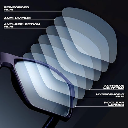 Titan Gaming Glasses, Anti Blue Light Glasses Men, UV400 Protection Blue Light Blocking Glasses for Computer Eye Strain