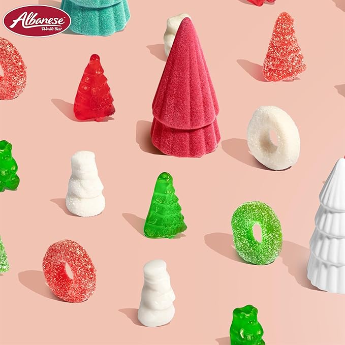 Albanese Worlds Best, Holiday Candy, Christmas Wreath Gummies, 4.5lb Bag, Great Stocking Stuffers, Gluten-Free