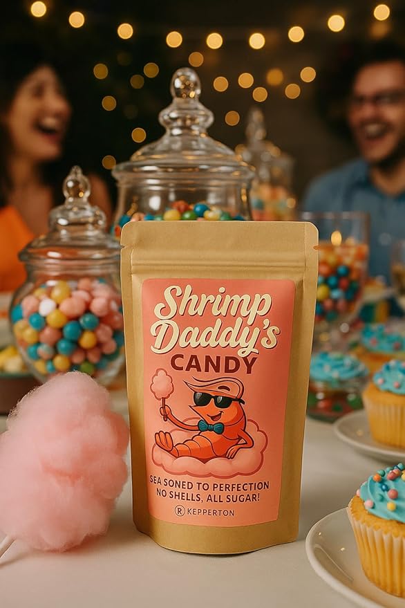 Shrimp Daddy's Candy - Premium Cotton Candy from Kepperton - A Whimsical Treat for Birthdays, Holidays, and Bachelorette Parties