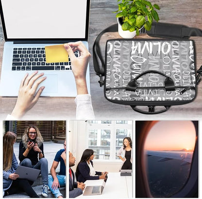 Custom-Laptop-Bag 15 Inch with Name Photo Personalized-Computer-Shoulder-Case Briefcases for Women Men Business