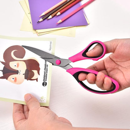 Craft Scissors Set, Sharp Scissors All Purpose Heavy Duty, Teflon Non-stick Titanium Coated, Ergonomic Grip, Ideal for Sewing Fabric DIY&Arts Scrapbook School Office Supplies, 9.3''/8.5''/5.6"