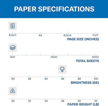 Hammermill Printer Paper, Fore Multipurpose 20 lb Copy Paper, 3 hole - 1 Ream (500 Sheets) - 96 Bright, Made in the USA