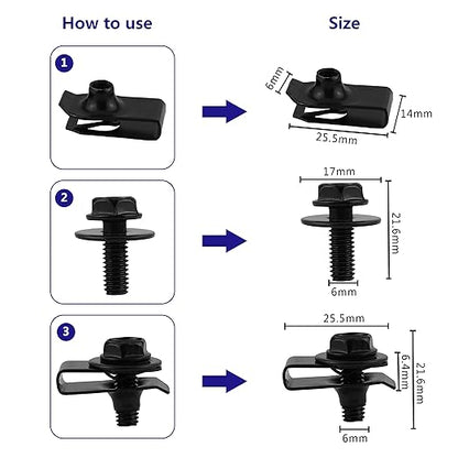 Car Push Retainer Clips 1045PCS Auto Fasteners Assortment-30 Most Popular Sizes Nylon Bumper Fender Rivets with 10 Cable Ties and Blue Fastener Remover for Ford GM Toyota Honda Chrysler Benz Nissan