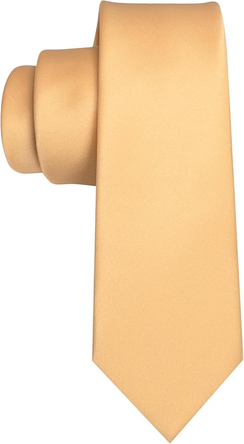 RBOCOTT 2.4“ Solid Color Skinny Tie Business Wedding Necktie for Men(6cm)