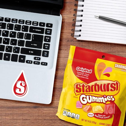 STARBURST Gummies Original Gummy Chewy Fruit Candy, Sharing Size, 9 oz Bag (Pack of 8)