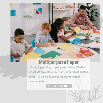 Color Print&Copy Paper 8.5x11 Inches,180 Sheets 6 Colors Pastel A4 Printer Paper 20 lb/90GSM Colored Multipurpose Computer Pastel Paper for Office Printer School Cutting DIY Kids