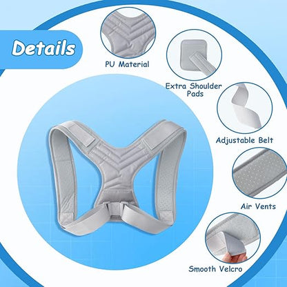King Mills Plus Size Back Brace, Back Brace Posture Corrector for Women, and Men, Ideally Use as Plus Size XXXL to 6XL Back Straps for Posture, Hydrolabs Posture Fix, or Rounded Shoulder Corrector