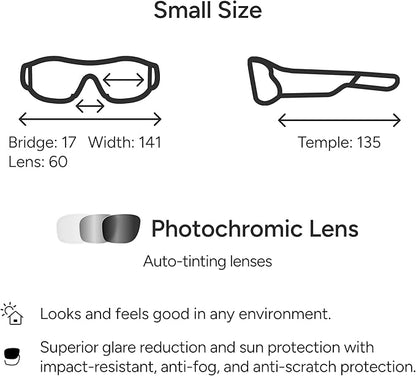 Lucyd Armor Smart Safety Glasses, TR90 Frame, Light Adaptive Lenses, Open Ear Speakers & Microphone - ANSI Z87.1