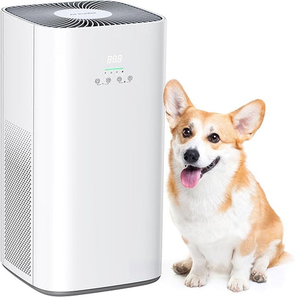 VUSIGN Air Purifier for Home Large Room & Pets, Covers Up to 1800 ft² with CADR 242 CFM, H13 HEPA Filter, Air Quality Display, Smart App Control, Quiet Sleep Mode, Remove Dust, Smoke & Odor