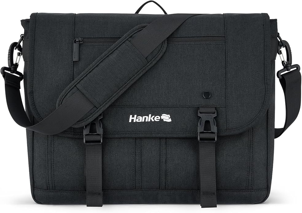 Hanke Durable Messenger Bag for Men with 15.6 Laptop Case, Business Cross Body Bag Briefcase for Women,School Work Tote Bag