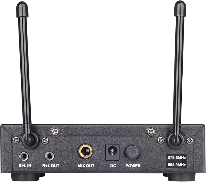2 Channel Rechargeable Wireless Microphone System, Pro UHF Metal Handheld Wireless Microphones Cordless Mics with Echo Bluetooth VOL Channel Control for Karaoke Singing Church(MU-898)