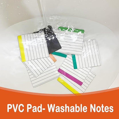 Sticky Notes 4x4 with Ruled Lined,Dry Erase Magnetic Sheets,Small Magnetic Stickers,24 Pieces,Work for Fine Markers on Fridge or Whiteboard