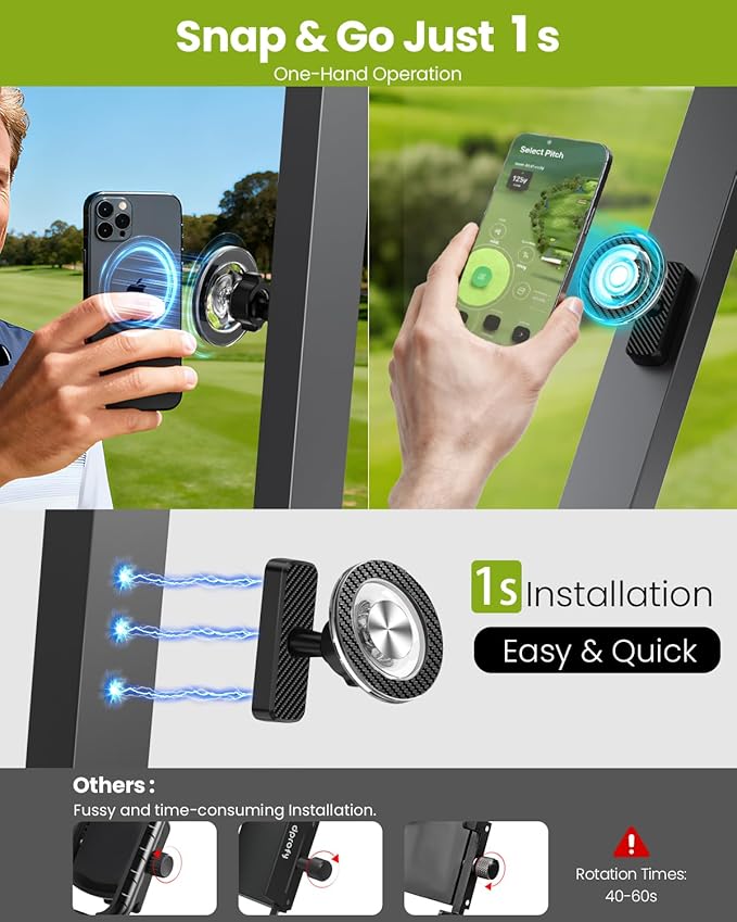 Magnetic Golf Cart Phone Holder, Mens Valentines Day Gifts for Him Husband Boyfriend, Golf Gifts for Men Dad Golfer, Golf Accessories for Mens Gifts for Valentine's Day Anniversary Birthday Gift Ideas