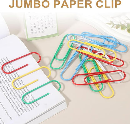 PATIKIL 4 Inch Large Paper Clip, 30PCS Big Paper Clip Extra Large Huge Metal Giant Clips Rust-Proof Strong Durable Bulk Cute for Home Office Accessories Bookmark, White