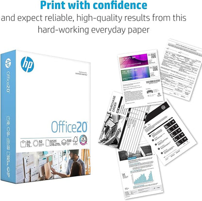 HP Papers | 8.5 x 14 Paper | Office 20 lb | 1 Ream - 500 Sheets | 92 Bright | Made in USA - FSC Certified | 001422R