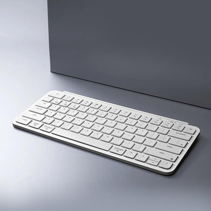 Keychron B1 Pro Ultra-Slim ZMK/Launcher Wireless Bluetooth 2.4 GHz/Wired Connection Keyboard for Mac Windows Linux - White