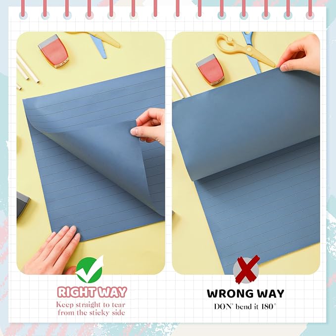 8 Pads Big Sticky Notes 11 x 11 Inch Lined Jumbo Large Sticky Notes for Wall,Giant Strong Power Memo Square Post for Office, 25 Sheets/Pad(Retro Color)