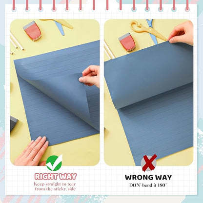 8 Pads Big Sticky Notes 11 x 11 Inch Lined Jumbo Large Sticky Notes for Wall,Giant Strong Power Memo Square Post for Office, 25 Sheets/Pad(Retro Color)