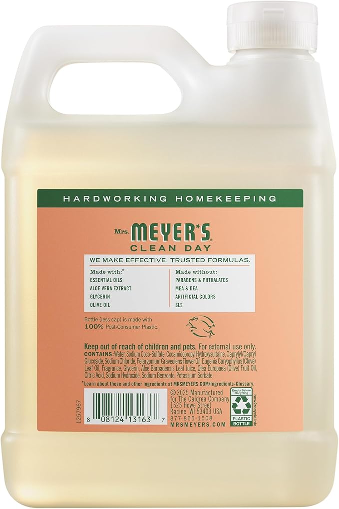 Mrs. MEYER'S CLEAN DAY Hand Soap, Refill Variety Pack Soaps Made to Clean and Freshen Hands